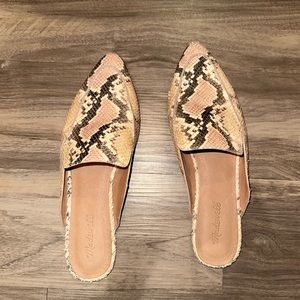 Madewell Snake Skin Mules